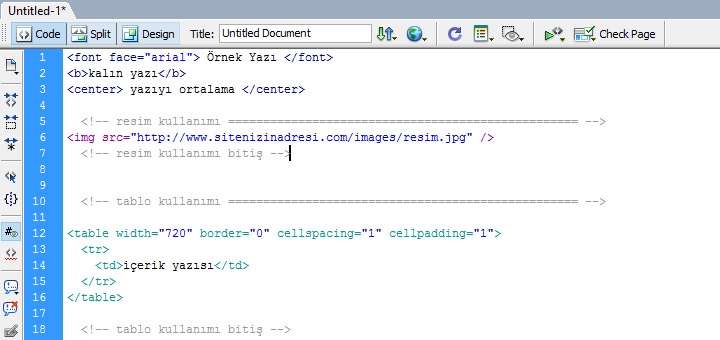 html tasarımı